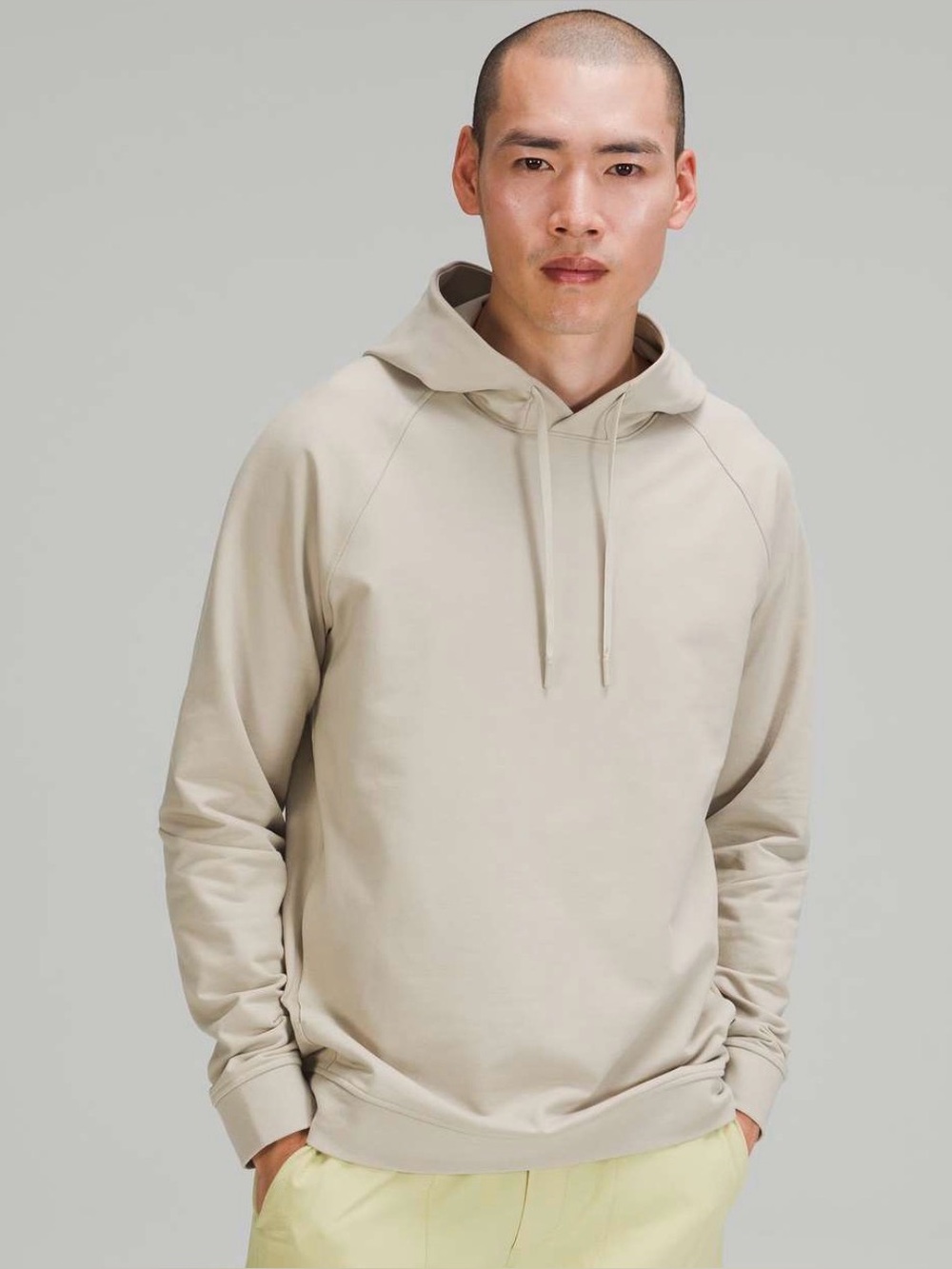 Lululemon City Sweat Pullover Hoodie Mens med Cream/white French Terry M3AUPS